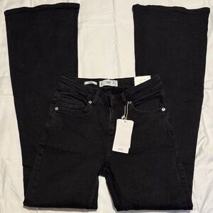 Mango Black Flare Jeans